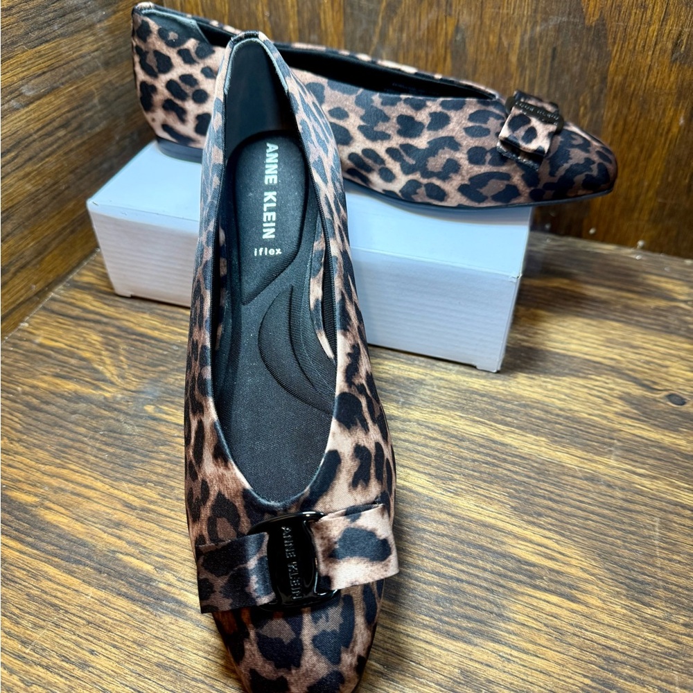 Anne Klein Willow Ballet Flat Size 8 Cheetah Leopard Print New No Box